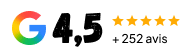 Logo Google note 4,5 sur 5 étoile avis